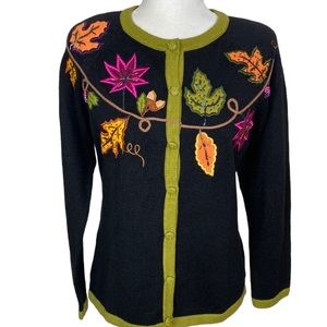 BOBBIE BELL VINTAGE LEAF CARLAND CARDIGAN NWT SMALL